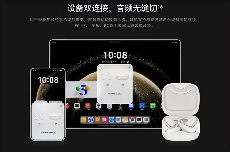 开启预订稳固与舒适体验实力“稳稳开挂”k8凯发华为FreeArc 耳挂耳机(图4)