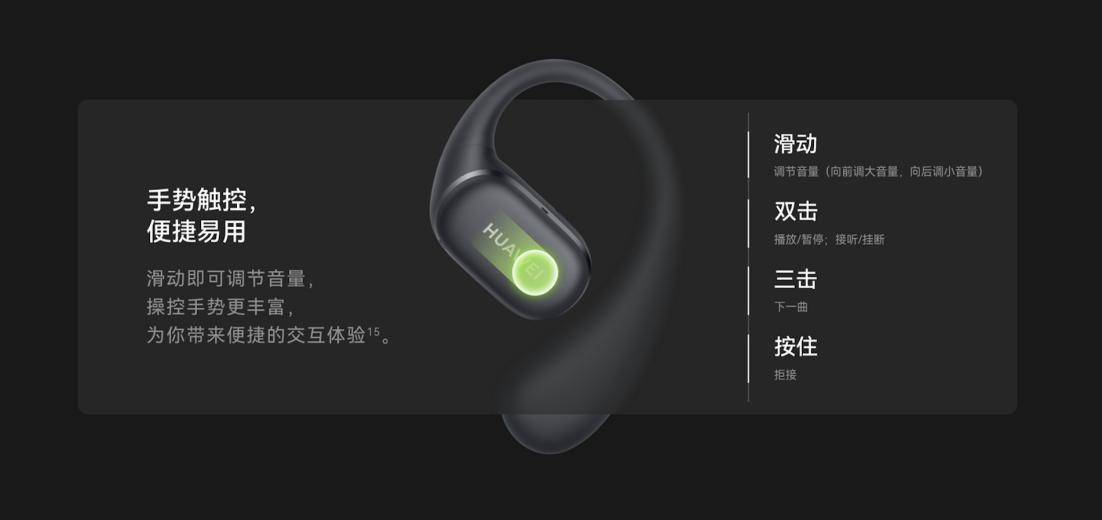 预订中带来“稳稳开挂”的舒适佩戴凯发k8国际华为首款耳挂耳机正在(图5)